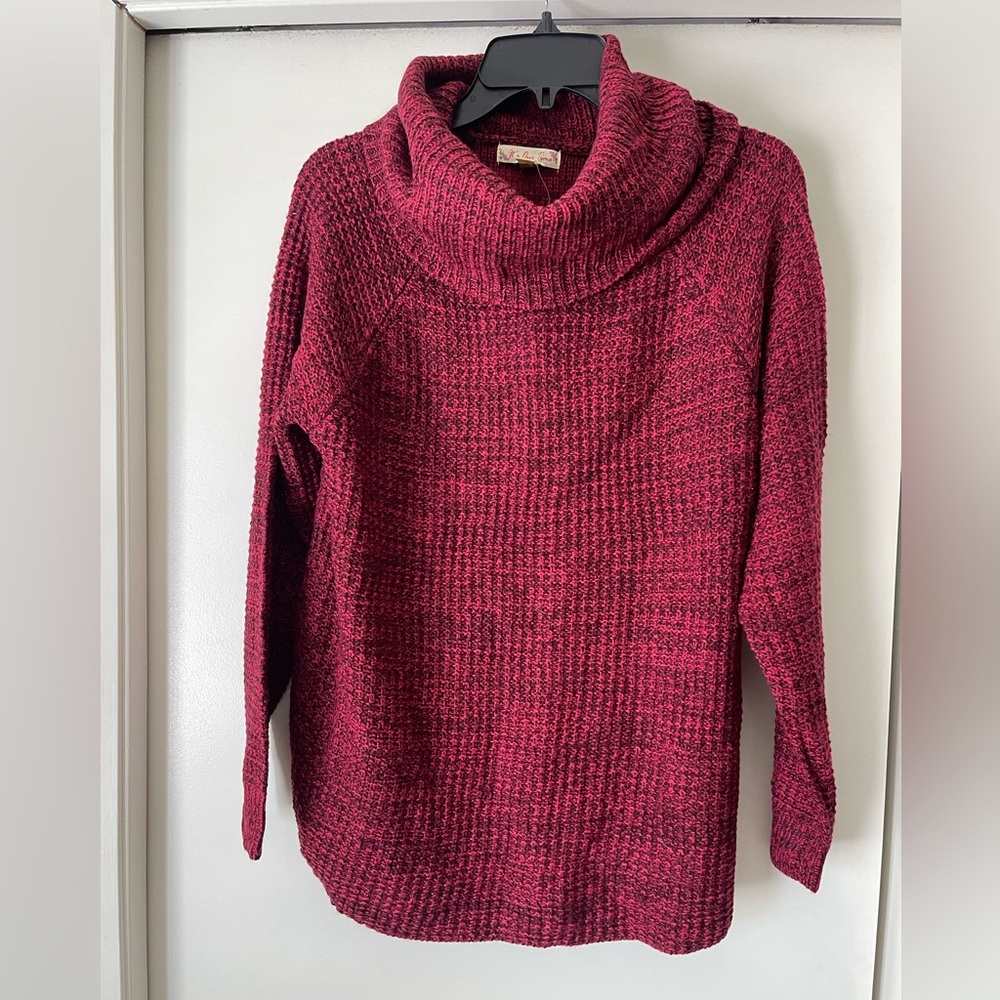 Kohl's Burgundy Cowl Neck Sweater